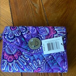 Vera Bradley Your Turn Smartphone Wristlet 
Lilac Tapestry print